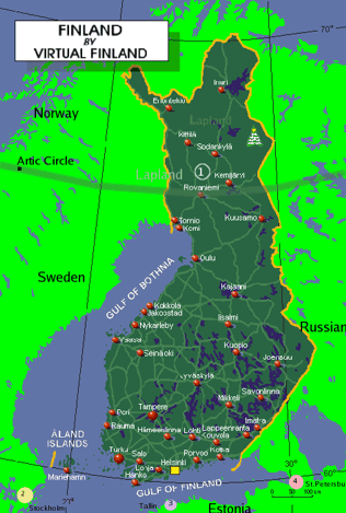 Map of Finland