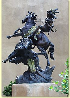 Native American, Bison, and Horse